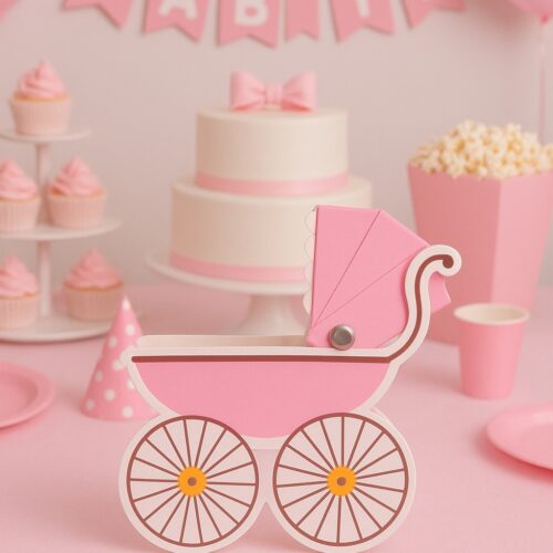 Scatolina Decorativa Carrozzina  Party Baby