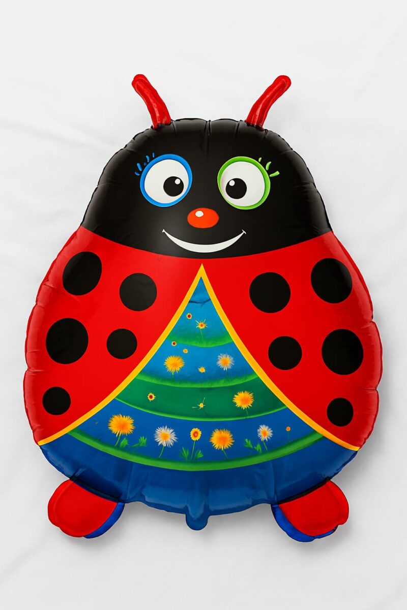 Balão Joaninha Metalizado - 55x48cm